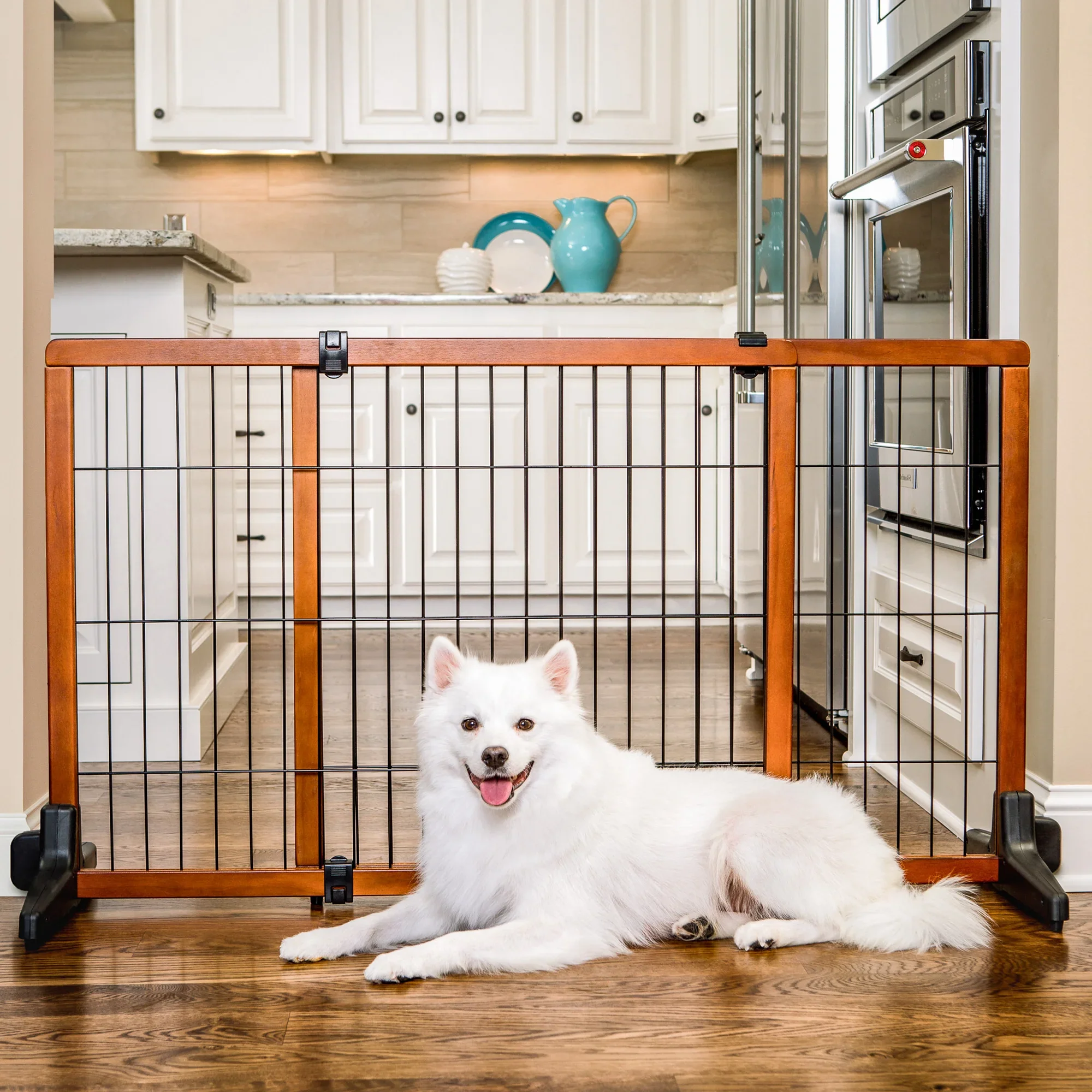 Design Paw Extra Tall Extra Wide Freestanding Pet Gate - Image 4