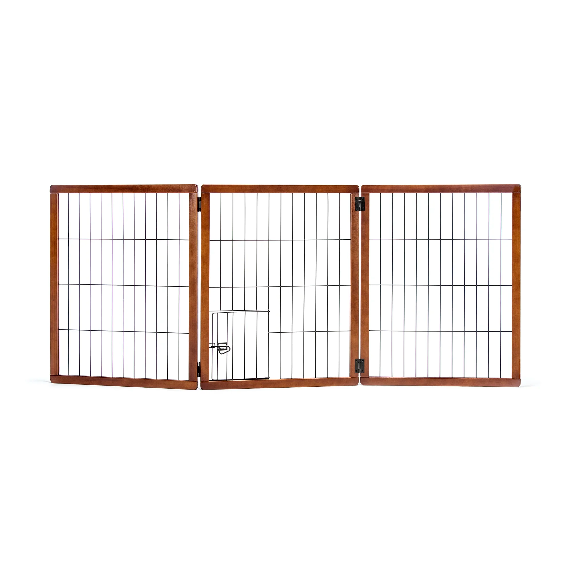 Design Paw Extra Tall Three-Panel Wooden Pet Gate - Image 6