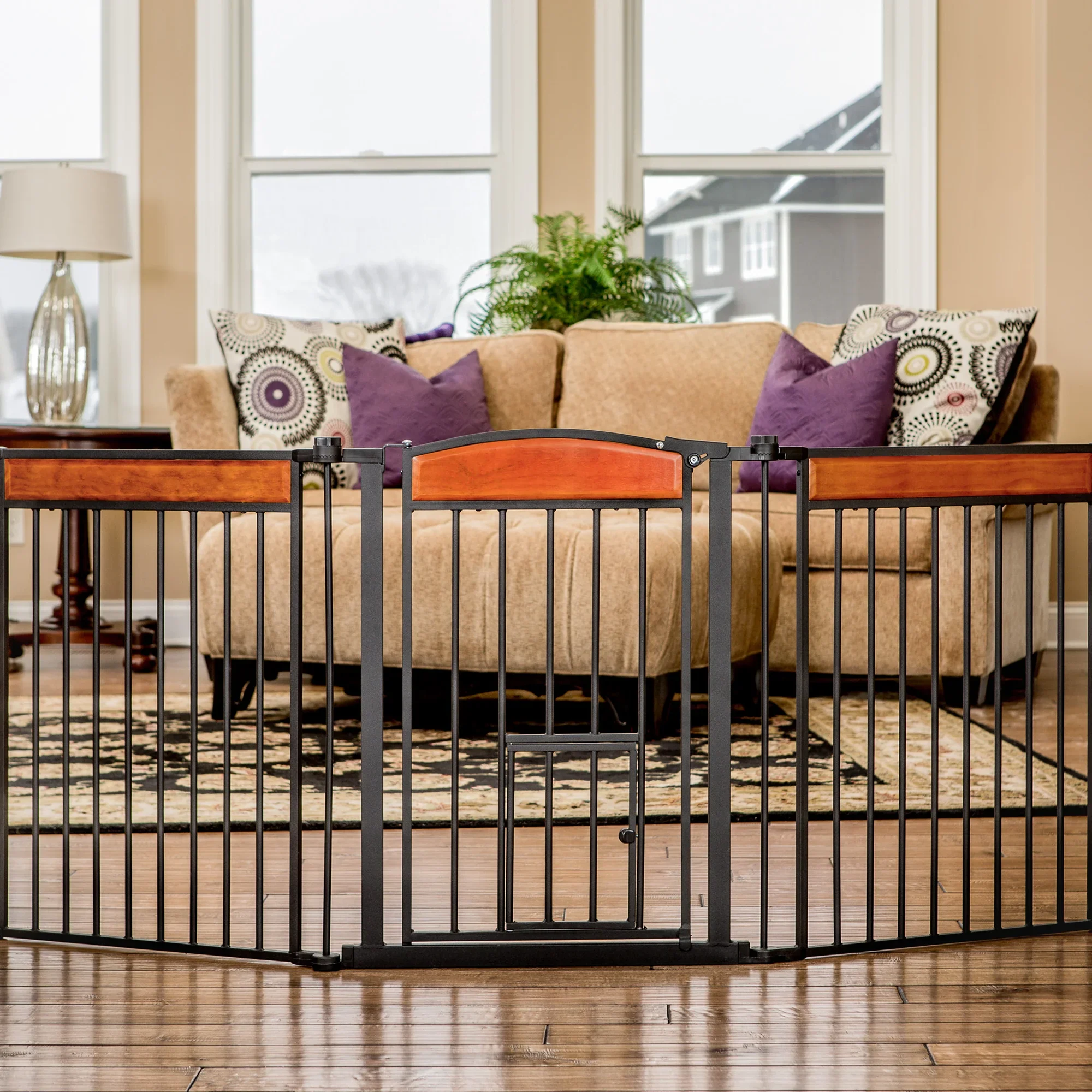 Design Paw Flexi Walk-Thru Pet Gate - Image 3