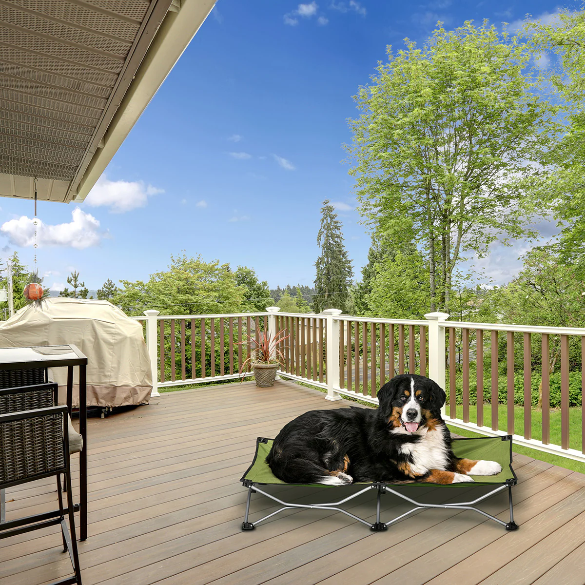 Large Portable Pup Pet Bed - Green - Image 4