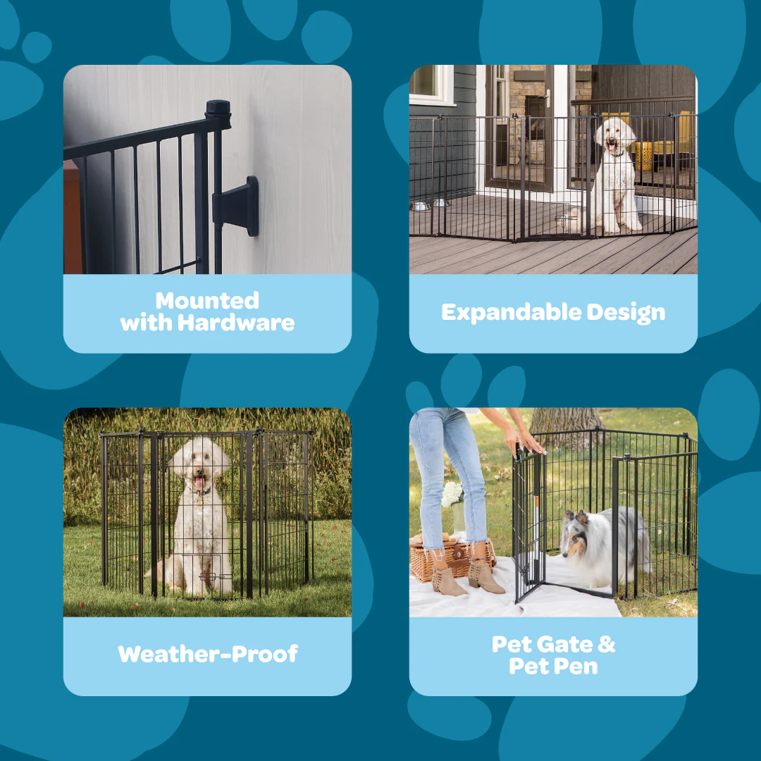 Outdoor Extra Tall Super Wide Pet Pen & Gate - Image 3