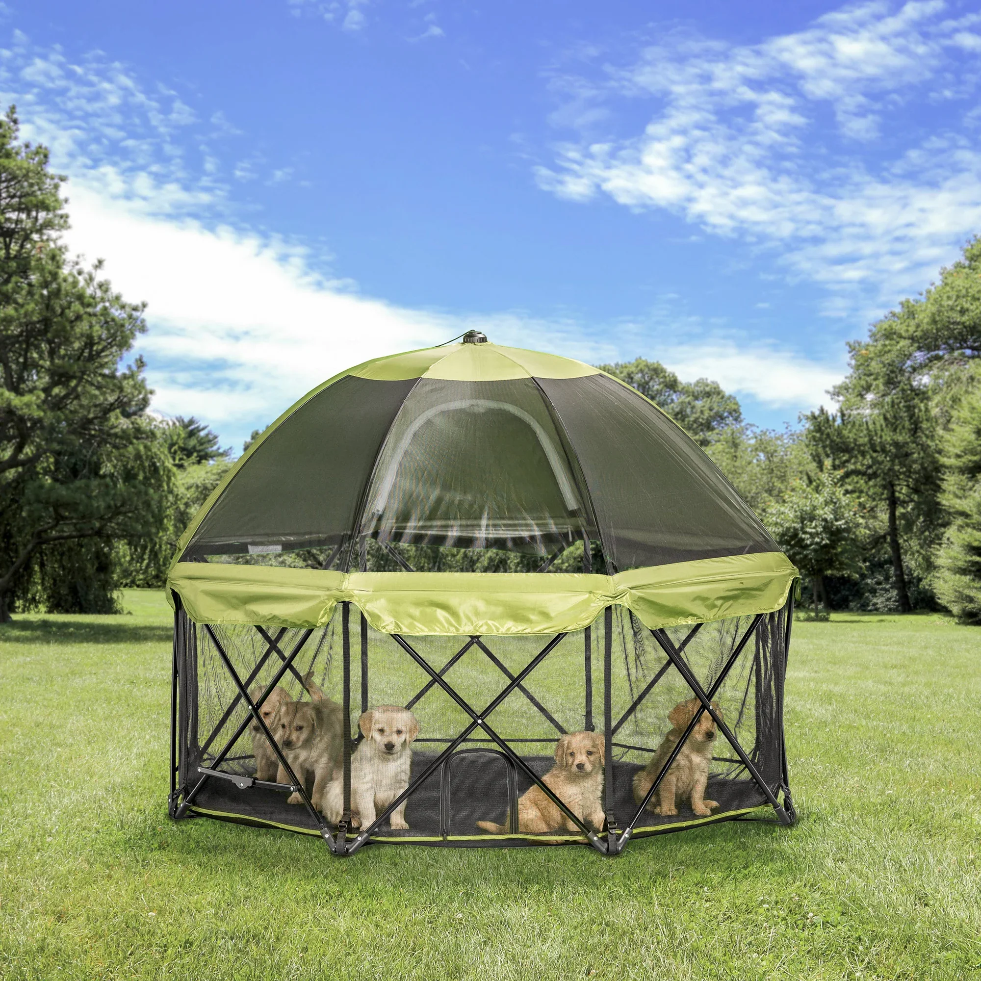Portable Pet Pen with Canopy - Image 3