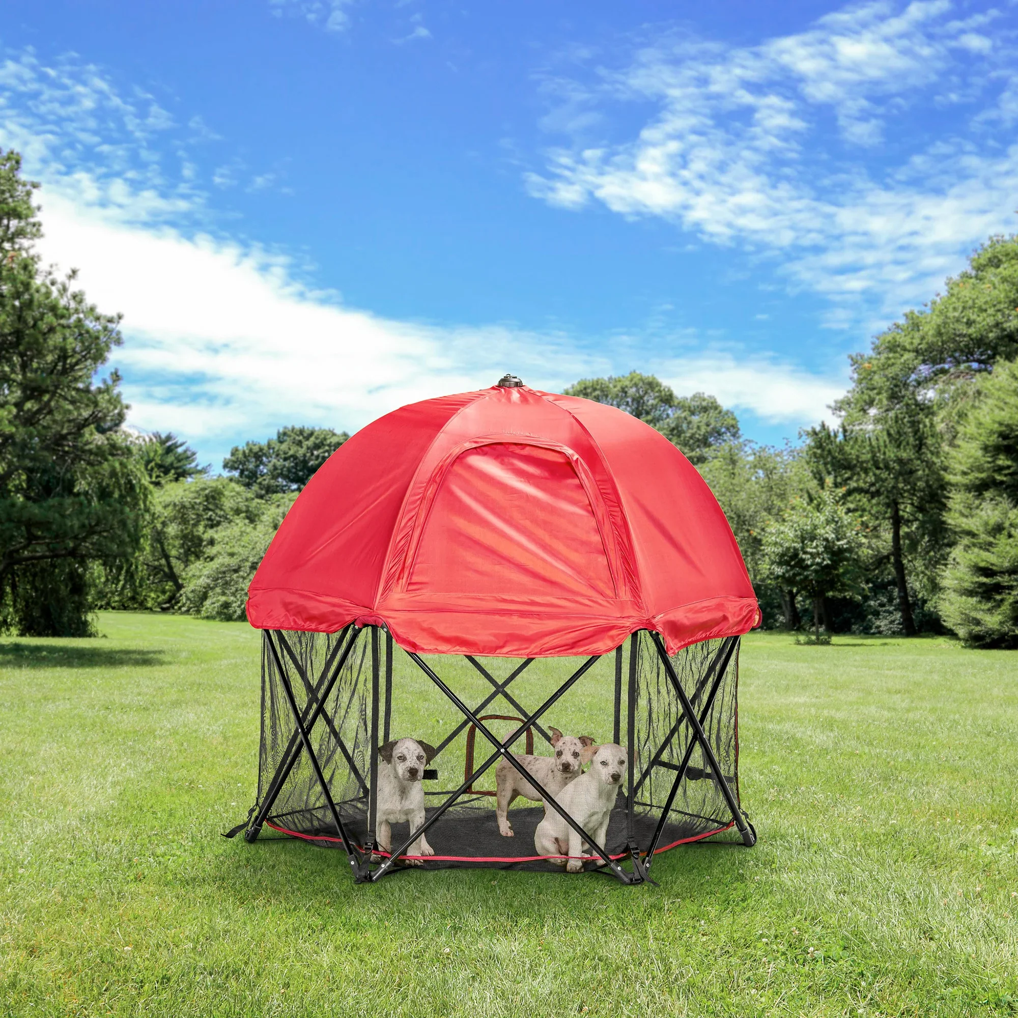 Portable Pet Pen with Canopy - Image 2