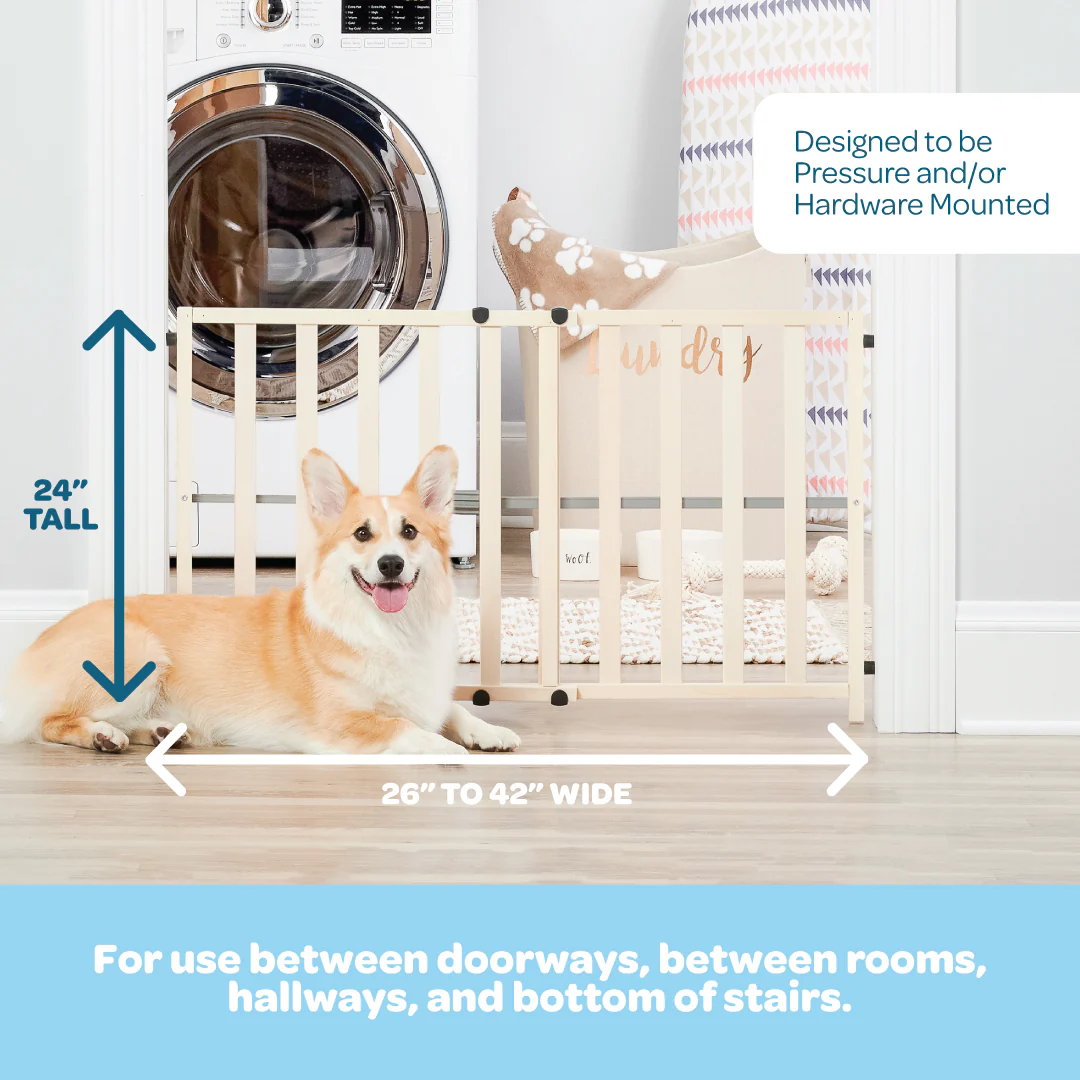Wooden Expandable Pet Gate - Image 2